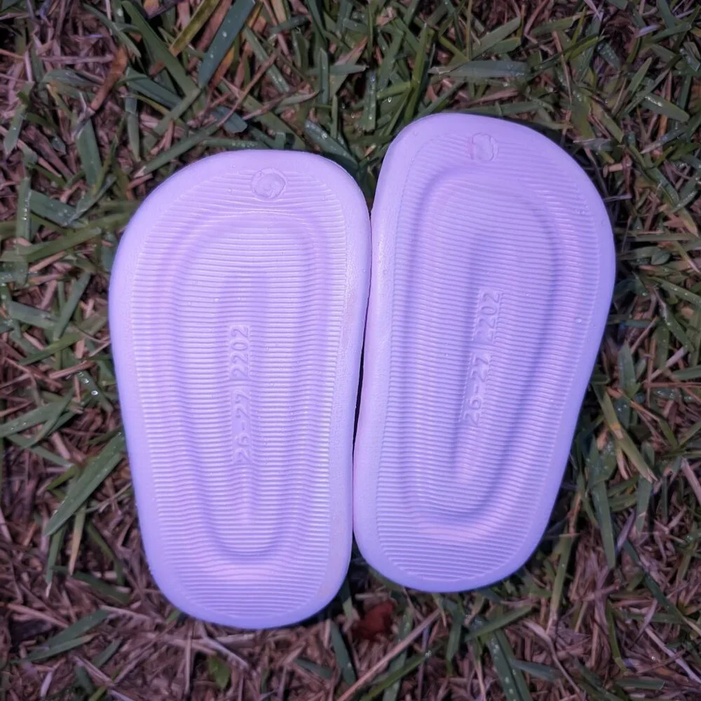 NWT Kids Cute Lavender Bunny Clogs Unisex Crocs Nonslip sandals (Size:2-3 Years)